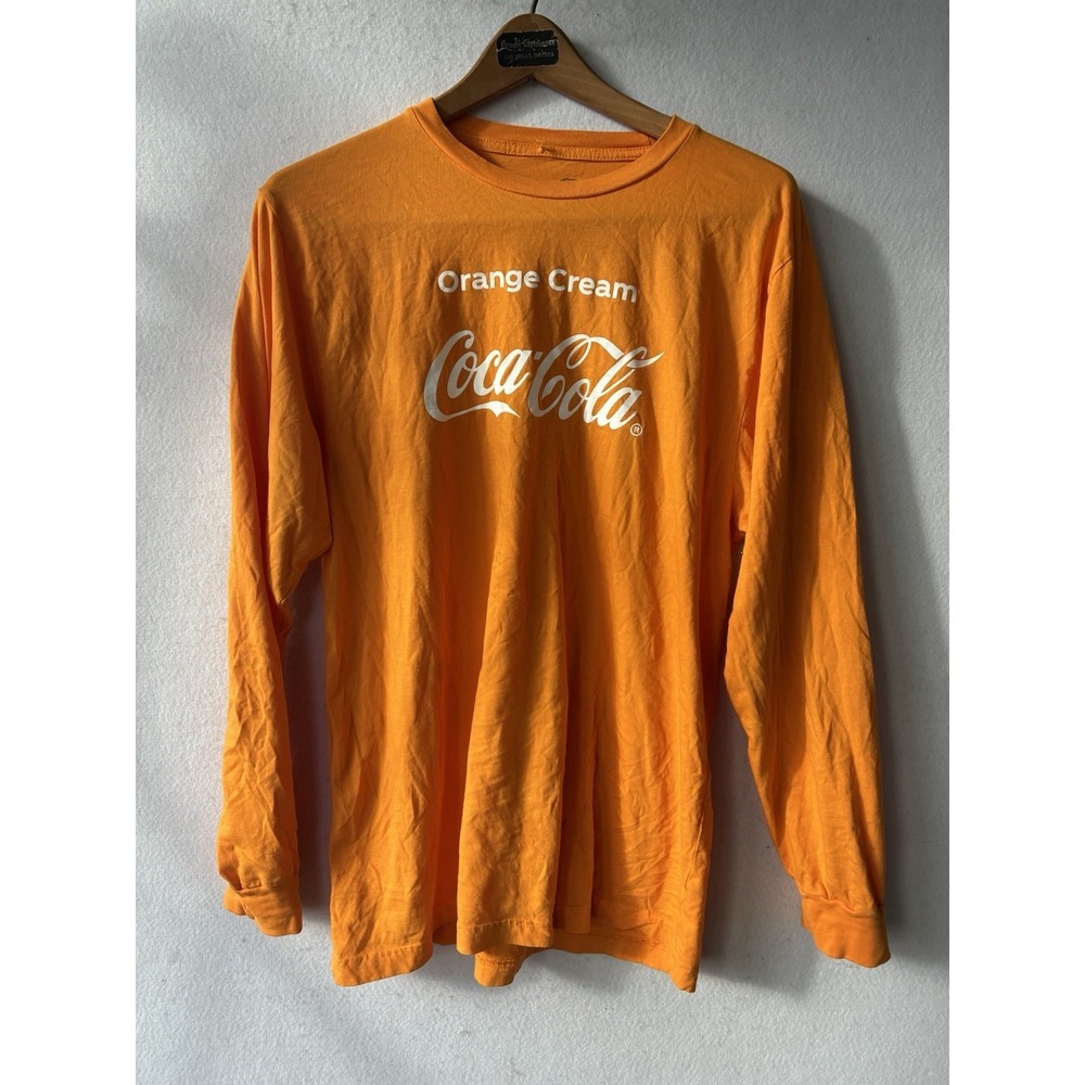Coco Cola Orange Cream Soda Long Sleeve Shirt Mens Large Nerdy